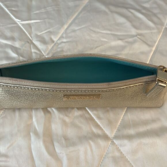 Tiffany & Co. Leather Pencil Case/Cosmetic Bag - Gold - Picture 7 of 8